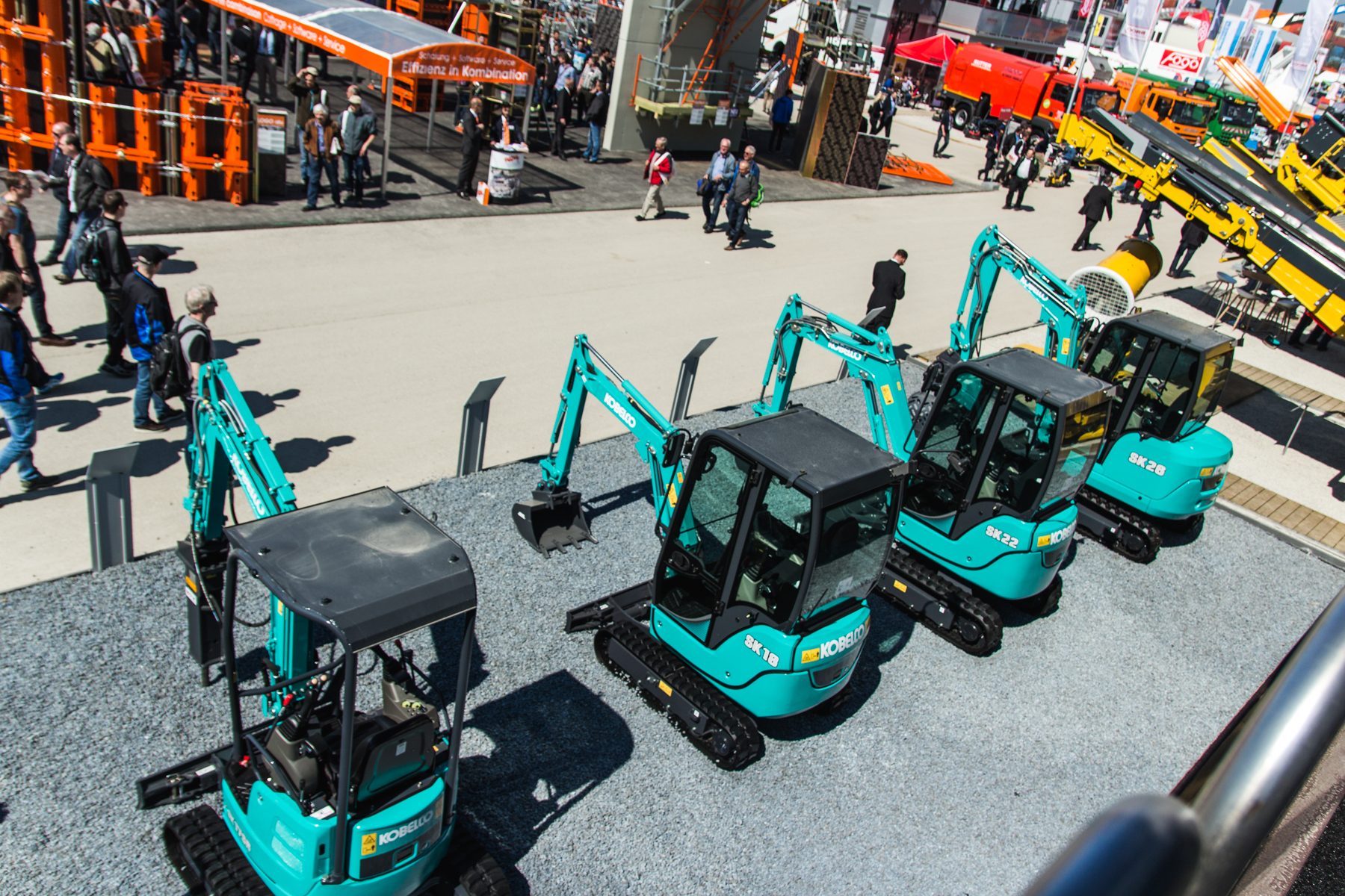 Kobelco compact excavators at Bauma 2016